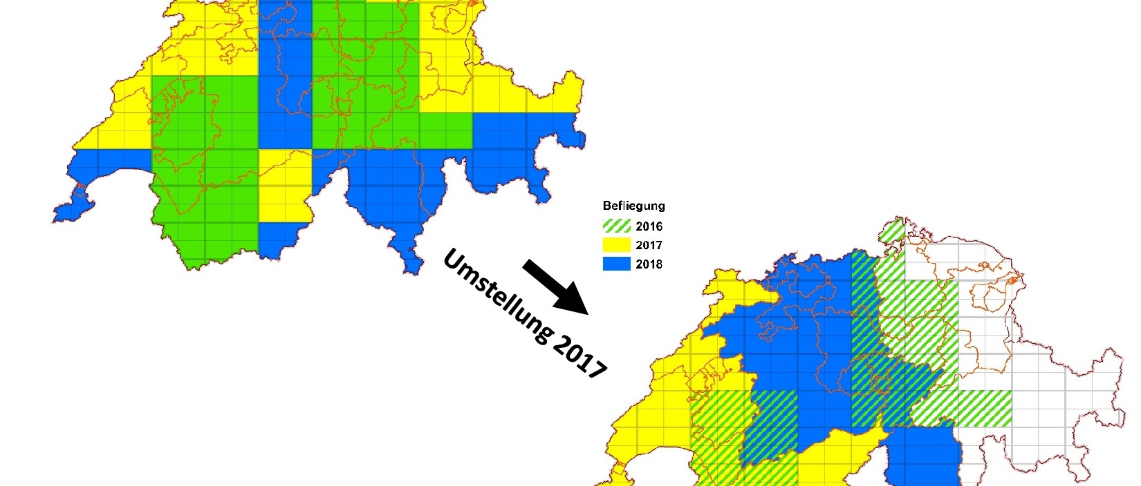 Nouvelle planification des vols le long des frontières cantonales